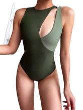 Tommy Control One Piece Swimsuit Women Swimwear Hollow Out Push Up Retro Monokini Beachwear Bathing Swim Suit Patchwork Bodysuit 2024 - buy cheap