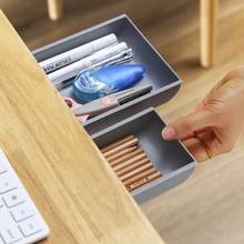 New Self Stick Pencil Tray Desk Table Storage Drawer Organizer Box Under Desk Stand Self-adhesive Under-drawer Storage Box 2024 - buy cheap