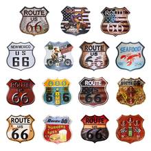 US Route 66 Irregular Shield Metal Tin Sign Vintage Bar Motor Club Cafe Garage Pin Up Signs Wall Craft Decor Retro Metal Plaques 2024 - buy cheap