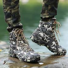 Men Military Tactical Boots Spring Waterproof Canvas Camo Camping Trekking Boot Man Climbing Outdoor Hiking Shoes 2024 - buy cheap