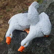 Estatua de resina con alas de pato para decoración de jardín, escultura de pájaro para el hogar, oficina, ornamento, 2 uds. 2024 - compra barato