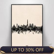 London city black ink art print modern poster wall picture for living room decoration canvas painting 2024 - buy cheap