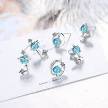 Fashion Blue Planet Star Stud Earrings For Women Wedding Jewelry Accessories Pendientes eh219 2024 - buy cheap