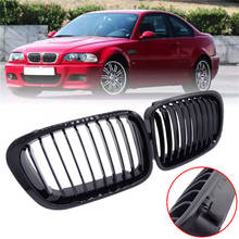 1 Pair ABS Black Car Front Center Kidney Grille Racing Grille for BMW 3-Series E46 Compact 325ti/328i/320i/316ti/330d 1998-2001 2024 - buy cheap