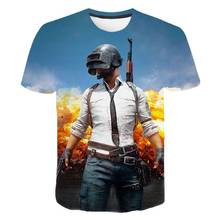 Camiseta pubg masculina e feminina com estampa 3d, moletom de manga curta casual para mulheres e crianças 2024 - compre barato