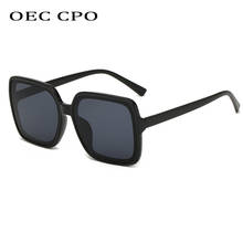 Oec cpo óculos de sol quadrados vintage, óculos de sol feminino moderno com design de marca preta, óculos clássicos para homens e mulheres 2024 - compre barato