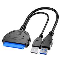 Dual USB 3.0 To Sata Adapter 2.5 Inch 3.5 Inch Cable converter External Hard Disk Adapter Drive HDD SSD Cable Converter 2024 - buy cheap