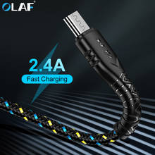 USB-кабель Olaf для быстрой зарядки телефонов, 0,5/1/2/3 м., цвета на выбор 2024 - купить недорого