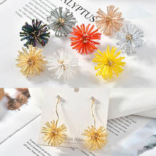 Pingentes de bola de flor feito à mão, para brincos diy achados coloridos miçangas de cristal fazendo amuletos de jóias acessórios 2024 - compre barato