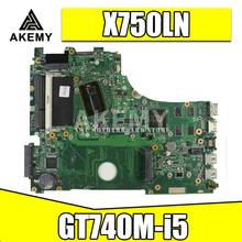 X750ln motherboar com processador i5 geforce gt740m 2 gb para For Asus x750ln x750l k750l notebook placa-mãe x750lb 100% testes 2024 - compre barato