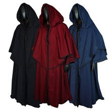 Маскарадные костюмы для взрослых на Хэллоуин среднего возраста, карнавальные вечерние костюмы для сцены, винтажный средневековый монах, длинные халаты, S-5XL 2024 - купить недорого