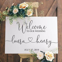 Wedding Decor Sign Chalkboard Decals Welcome To The Wedding Sign DIY Decal Custom Married Signs Home Decoration Accessories C442 2024 - buy cheap
