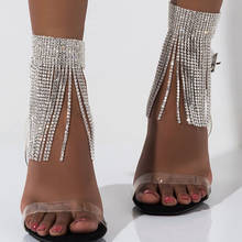 2PCS Women Shining Rhinestone Tassel Anklet Decorative Shining Foot Chain Foot Jewelry Leg Bracelet Accessories 2024 - buy cheap