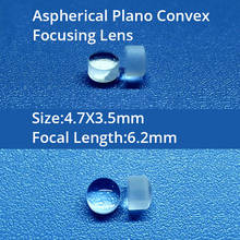 Асферическая выпуклая Фокусирующая линза 4,7 мм фокусное расстояние 6,2 мм D-ZK2N Оптическое Стекло Плоско-выпуклые линзы лазерное сканирование Lentes 2024 - купить недорого