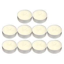 10x Smokeless Round Tealight Candles W/ Aluminum Case For Birthday Party 3.5x1cm 2024 - buy cheap