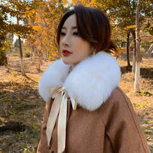 ZDFURS * real fox fur collar muffler fur scarf  for winter fox fur collar for wool coat Coat decoration lovely collar for girl 2024 - buy cheap