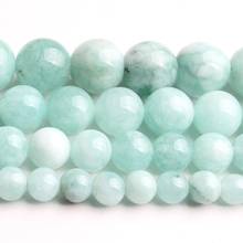 6/8/10/12mm Natural Cyan-Blue Angelite Stone Beads Round Loose Spacer Beads DIY For Jewellery Making Bracelets  15' 'Strand 2024 - buy cheap