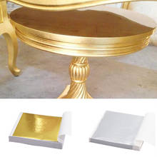 Juego de decoraciones para mesa de muebles, láminas deslizantes de oro y plata de 24K, accesorios para manualidades, 100 unids/set 2024 - compra barato