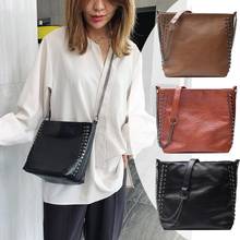 Hot Sale Handbags Solid Color Ladies Classic Shoulder Messenger Bags Women Fashion Rivet Leather Crossbody Bag Shopping 2024 - buy cheap