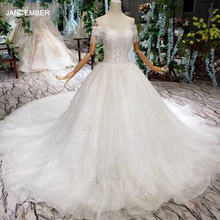 HTL382 свадебные платья принцессы со шлейфом, с открытыми плечами, трапециевидные свадебные платья, простые, бесплатная доставка, vestido de noiva simples 2024 - купить недорого