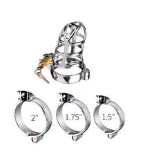 Alloy Cage Chastity Device CB6000 Matel Cock BDSM Bondage Penis Ring Lock Restraint Male Sex Toys For Men 40 45 50mm Ring Choose 2024 - buy cheap