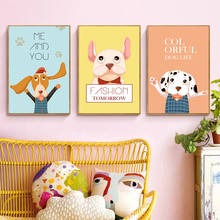Cartoon Animal Dog Canvas Painting French Bulldog Poster Abstract Wall Art Canvas Prints Baby Nursery Wall Art Shower Gifts 2024 - buy cheap