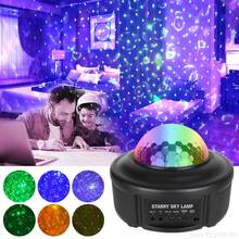 Bluetooth LED Starry Sky Projector Lamp Star Light Ocean Wave Projector Remote Control USB Music Player for Kids Gift Decor 2024 - buy cheap