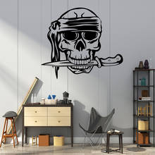 Desenhos animados legal crânio vinil cozinha adesivos de parede papel de parede para sala de crianças decoração da arte da parede murais 2024 - compre barato