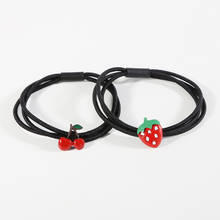 Fashion Nylon Rubber Band Simple And Small Fresh Strawberry Head Rope Tie Hair Band For Women's And Girls Headwear Braider Tool 2024 - buy cheap