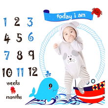 Manta de fondo mensual para bebé recién nacido, accesorios de foto infantil, paño de fondo, accesorios de imagen para niño y niña 2024 - compra barato