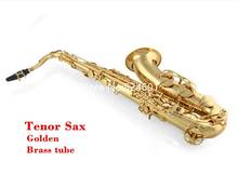 Двойной 11 новые продукты тенор саксофон изготовленным на заказ логосом Bb Мелодия бемоль латунь золотой лак Профессиональный музыкальный инструмент с черным Чехол 2024 - купить недорого