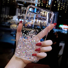 Transparent Glitter Sequins Case For Huawei Y5 Y7 Y6 Y9 Prime 2019 2018 2017 Y6 Y7 Pro Soft TPU Cover For Huawei Honor 7A Pro 7C 2024 - buy cheap