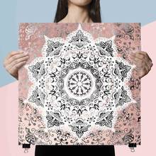 Pink Mandala White Rose Gold Prints Wall Art Canvas Painting Nordic Posters And Prints Wall Pictures For Living Room Home Decor 2024 - buy cheap