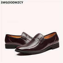 Zapatos de negocios elegantes para hombre, mocasines de lujo para oficina, cuero marrón, zapatos formales Sepatu sin cordones Pria 2024 - compra barato