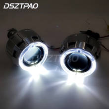 Halos-lentes de xenon led para farol automotivo, faça você mesmo com luzes diurnas, 2.5 '', h4, h7, uso h1, xenon 2024 - compre barato