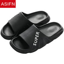 ASIFN Fashion Home Men Summer Beach Slippers Pantoufle Homme Mark Indoor Male Outdoor Slides Soft Bottoms Non-slip Men's Shoes 2024 - buy cheap