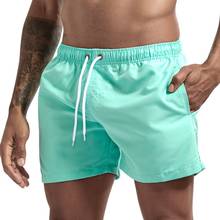 JOCKMAIL-pantalones cortos con bolsillo para hombre, ropa Lisa para el hogar, de playa, ajustados, de tres puntos 2024 - compra barato