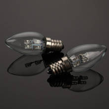 Bombilla de candelabro LED E12, lámpara de vela de 4LED, 0,8 W, luz blanca cálida/fría 2024 - compra barato