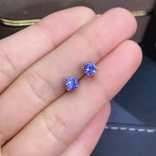 100% Real Natural Tanzanite Earring Natural And Real 925 sterling silver Tanzanite Earring 2024 - buy cheap