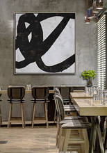 Pintura abstrata para parede, arte minimalista em tela, pintura acrílica pintada à mão em tela, arte minimalista, decoração de casa 2024 - compre barato