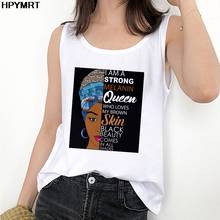 I Am A Strong Melanin Queen-camisetas sin mangas para mujer, ropa Sexy para chica negra, chaleco de melanina, top sin mangas de moda para mujer 2024 - compra barato