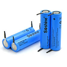 Soshine-batería recargable LiFePO4 18650, 3,2 V, 1600mAh, con pestaña, para soldadura por puntos, 4 unids/lote 2024 - compra barato