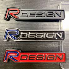 Adesivo automotivo de metal para volvo, adesivo com emblema estilo rdesign 3d para volvo r, xc90, s60, cx60, s80, v40, s40, xc70, v60, xc40, v90, com 10 peças 2024 - compre barato