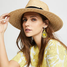 Dvacaman Water Drop Earrings for Women Trendy Simple Yellow Resin Dangle Earrings Large Statement Earrings Holiday Trip Jewelry 2024 - buy cheap