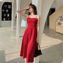 Tingyili-vestido longo feminino de verão, sexy, para férias, praia, vinho vermelho, preto 2024 - compre barato