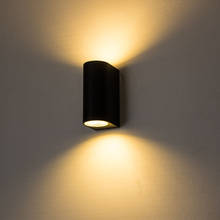 Iluminação led de parede, arandela de alumínio com luzes led à prova d'água, para iluminação de parede com soquete gu10 e ip65, 10w