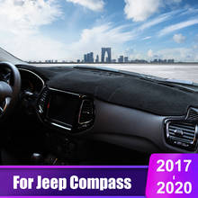 Capa para painel de automóveis jeep compass, 2017, 2018, 2019, 2020, com almofada, acessórios 2024 - compre barato