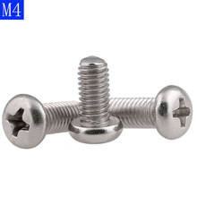 M4 X 0.7 ( 4mm ) 304 Stainless Steel Phillips Pan Head Machine Screws DIN 7985 A2-70 2024 - buy cheap