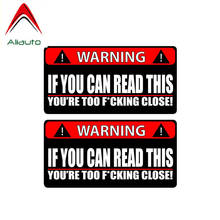 Aliauto 2 X Warning Car Sticker If You Can Read This You're Too Close Decal Accessories PVC for BMW Mazda Mazda Kia Rio,14cm*7cm 2024 - buy cheap