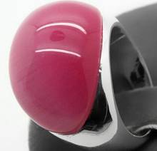 Free shipping  20*26mm lady's noble new fashion Candy Pink Natural Stone 925 Silver Ring Size 7/8/9/10 2024 - buy cheap